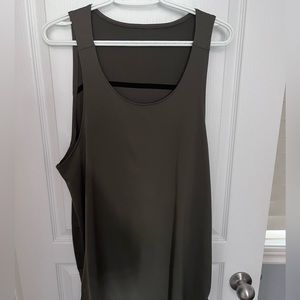 ASRV olive green tank top, size L